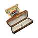 Hand-painted Santa in Fireplace Christmas Limoges box, French artistry for lovers of fine art