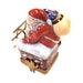 Hand-painted Santa on Chimney Limoges box, French artistry for lovers of fine art