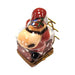 Santa on Chimney Limoges box painted by hand in Limoges, France, a gift to treasure