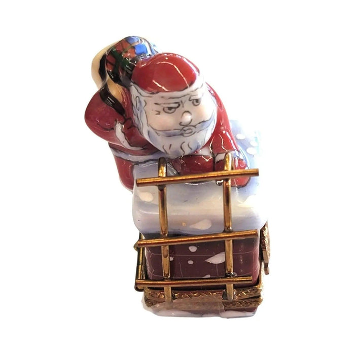 The Santa on Chimney, a Limoges keepsake with true French charm