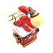 Fine French craftsmanship on the Santa on Chimney Limoges box, painted by hand