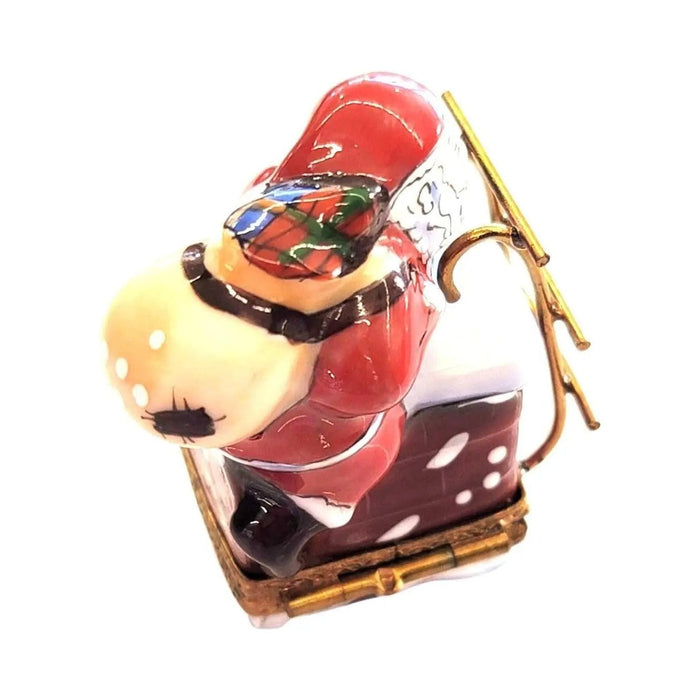 Santa on Chimney Limoges box, an heirloom-quality piece for collectors