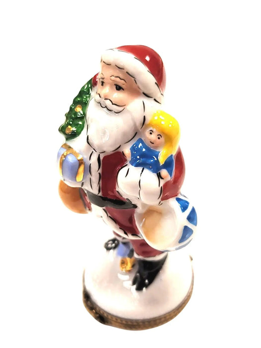 Santa Limoges Box for Holiday Cheer Porcelain Limoges santa christmas French Trinket Box