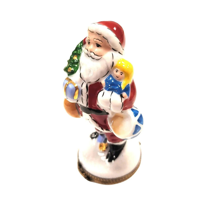 Santa Tree with Gifts Limoges box painted by hand in Limoges, France, a gift to treasure