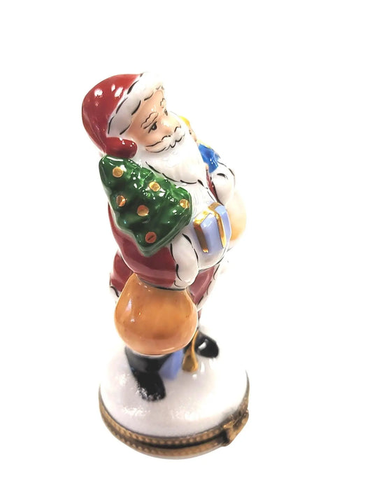 Santa Limoges Box for Holiday Cheer Porcelain Limoges santa christmas French Trinket Box
