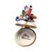 Artisan-painted Santa on Airplane Limoges box from France, a cherished collectible