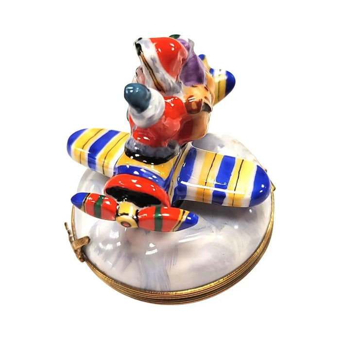 Gift idea for someone who loves France: Santa on Airplane Limoges box