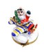Santa's Joyful Flight Limoges Box for Holiday Cheer Porcelain Limoges santa christmas French Trinket Box