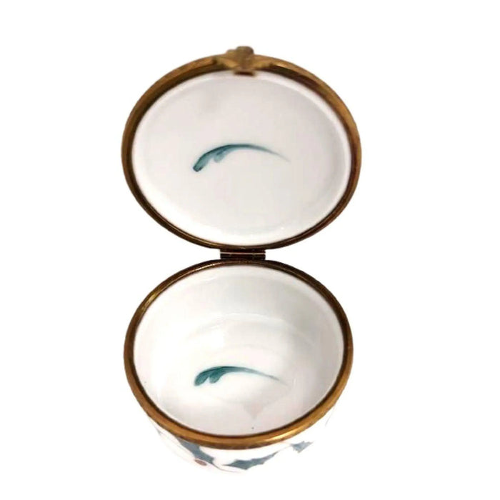 Santa Claus Gift Box Porcelain Limoges xmas theme christmas figurine LIMOGES BOXES santa French Trinket Box