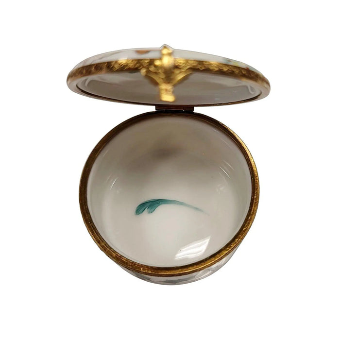 Santa Claus Gift Box Porcelain Limoges xmas theme christmas figurine LIMOGES BOXES santa French Trinket Box