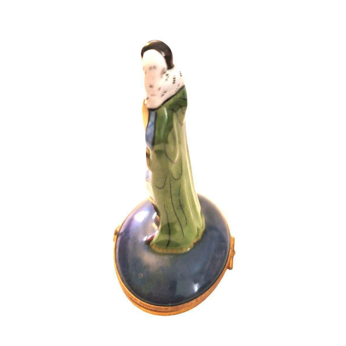 Shepherd Figurine for Collectors Porcelain Limoges nativity French Trinket Box