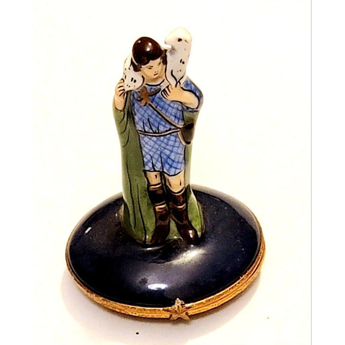 Shepherd Figurine for Collectors Porcelain Limoges nativity French Trinket Box
