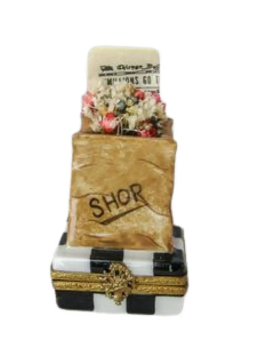 Shopping Bag Limoges Box for Collectors Porcelain Limoges bags woman French Trinket Box