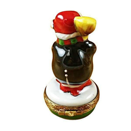 Laughing Snowman Limoges Box for Holiday Cheer Porcelain Limoges snowman xmas French Trinket Box