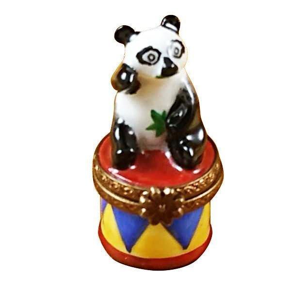 Small Panda Limoges Box for Collectors Porcelain Limoges bear French Trinket Box
