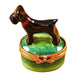 Small Scottie Limoges Box for Dog Lovers Porcelain Limoges dog French Trinket Box
