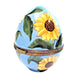 Sunflower Decorative Egg for Home Elegance Porcelain Limoges egg flower French Trinket Box