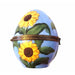 Sunflower Decorative Egg for Home Elegance Porcelain Limoges egg flower French Trinket Box