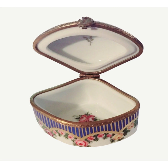 Swans and Roses Box for Art Collectors Porcelain Limoges traditional special occasions bird wedding French Trinket Box
