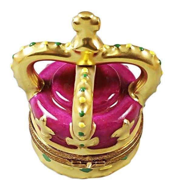 Tall Crown Limoges Box for Discerning Collectors Porcelain Limoges world travel hat French Trinket Box