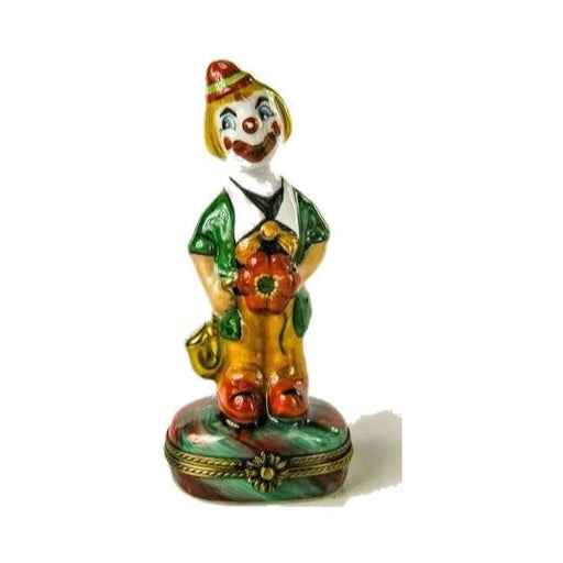 The painter's artistry shows on this Tall Large Clown Limoges box
