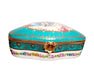 Teal Elegance Jewelry Box for Sophisticated Collectors Porcelain Limoges jewelry traditional French Trinket Box