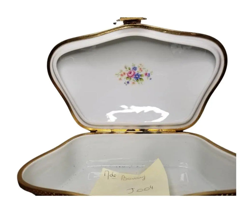 Teal Elegance Jewelry Box for Art Lovers Porcelain Limoges jewelry traditional French Trinket Box