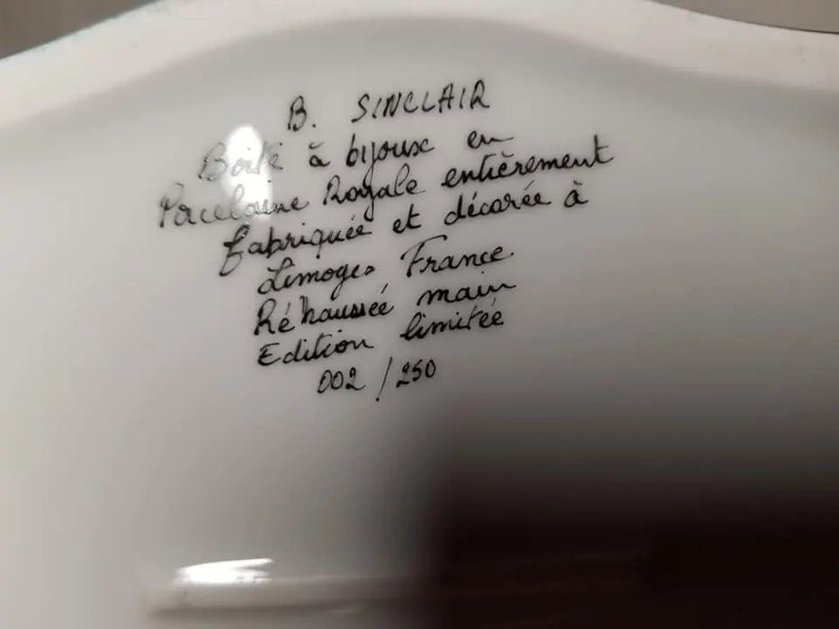 Teal Elegance Jewelry Box for Art Lovers Porcelain Limoges jewelry traditional French Trinket Box