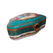 Teal Elegance Jewelry Box for Art Lovers Porcelain Limoges jewelry traditional French Trinket Box