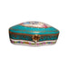 Teal Elegance Jewelry Box for Art Lovers Porcelain Limoges jewelry traditional French Trinket Box