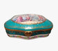 Teal Elegance Jewelry Box for Art Lovers Porcelain Limoges jewelry traditional French Trinket Box