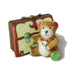 Painted details on the Teddy Bear Suitcase Limoges box, French art in miniature