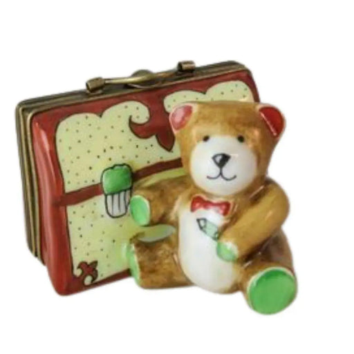 Teddy Bear Limoges Box Collectible Porcelain Limoges Teddy French Trinket Box