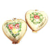 Parisian Romance Keepsake for Lovers Porcelain Limoges heart pendant france French Trinket Box