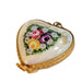 Parisian Romance Keepsake for Lovers Porcelain Limoges heart pendant france French Trinket Box