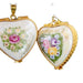 Parisian Romance Keepsake for Lovers Porcelain Limoges heart pendant france French Trinket Box
