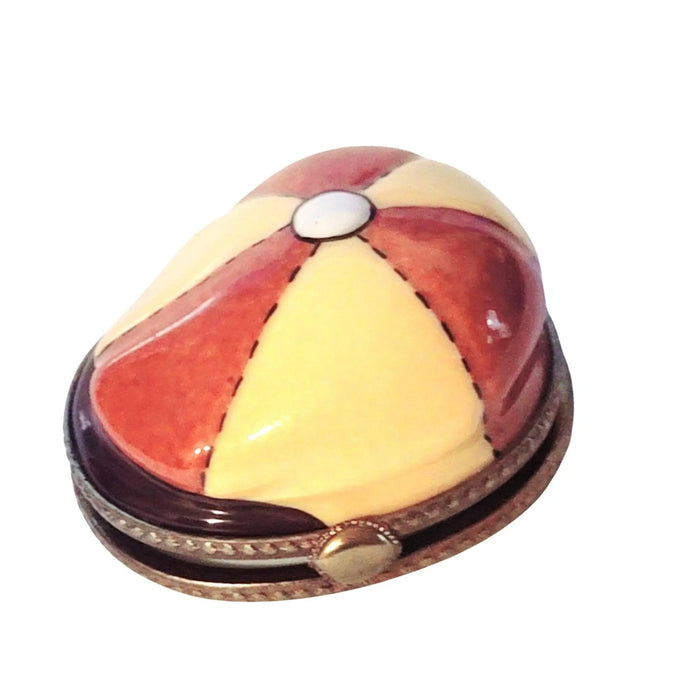 Touring Cap Limoges Box for Vintage Fashion Lovers Porcelain Limoges sports hat travel French Trinket Box