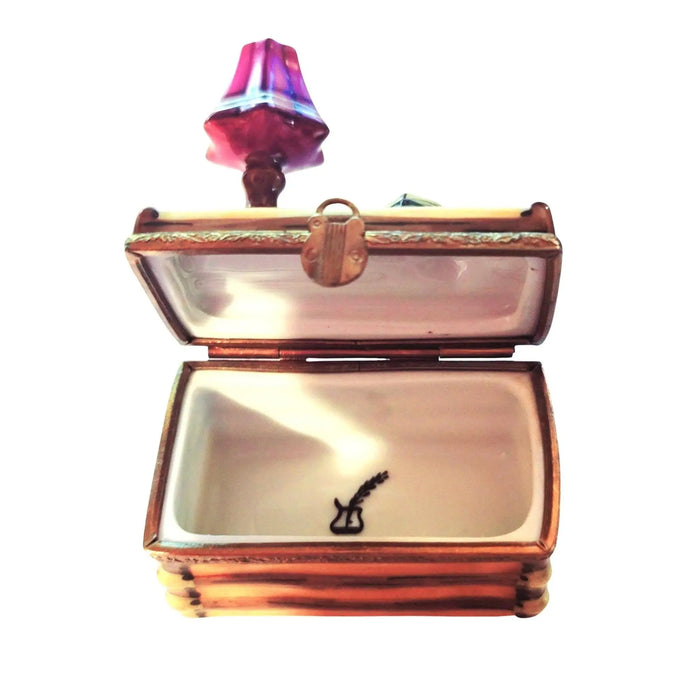 Trunk Lamp Decor Porcelain Limoges furniture French Trinket Box