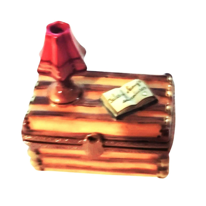 Trunk Lamp Decor Porcelain Limoges furniture French Trinket Box