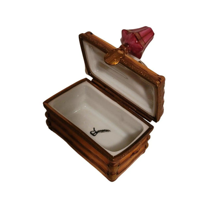 Trunk Lamp Decor Porcelain Limoges furniture French Trinket Box