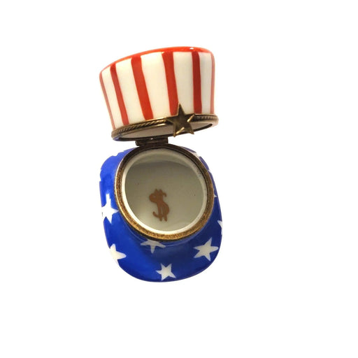 Uncle Sam Limoges Box for Patriotic Collectors Porcelain Limoges united patriotic hat Limoges Imports Limoges Boxes French Trinket Box