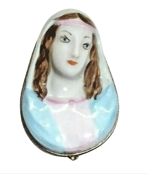 Virgin Mary Limoges Box for Collectors Porcelain Limoges christian nativity French Trinket Box