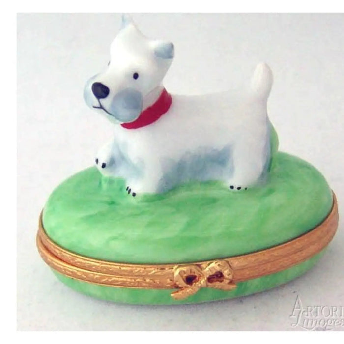 Westie Dog Box for Dog Lovers Porcelain Limoges dog dogs French Trinket Box