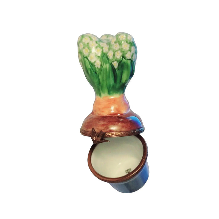 White Daisy Trinket Box for Elegant Decor Porcelain Limoges Flowers easter French Trinket Box