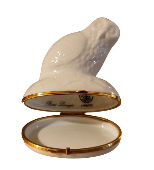 White Owl Chamart Limoges Box Figurine | Limoges Boutique Authentic Limoges Box