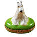 White Schnauzer Limoges Box for Dog Lovers Porcelain Limoges dog French Trinket Box