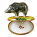 Wild Boar Pig Limoges Box for Collectors Porcelain Limoges pig French Trinket Box