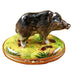 Wild Boar Pig Limoges Box for Collectors Porcelain Limoges pig French Trinket Box