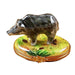 Wild Boar Pig Limoges Box for Collectors Porcelain Limoges pig French Trinket Box