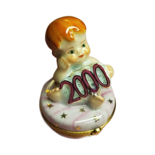 Hand-painted Year 2000 Baby Girl No. 1 of 750 Limoges box, French artistry for lovers of fine art
